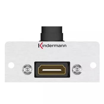 HDMI-Steckdosen-Einsatz Kindermann 90° Grau Schwarz