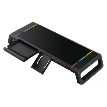 Conceptronic THORNE ERGO Gaming Monitor Stand, freistehend, 10 kg, Schwarz