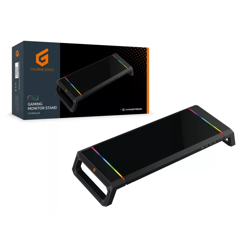 Conceptronic THORNE ERGO Gaming Monitor Stand, freistehend, 10 kg, Schwarz
