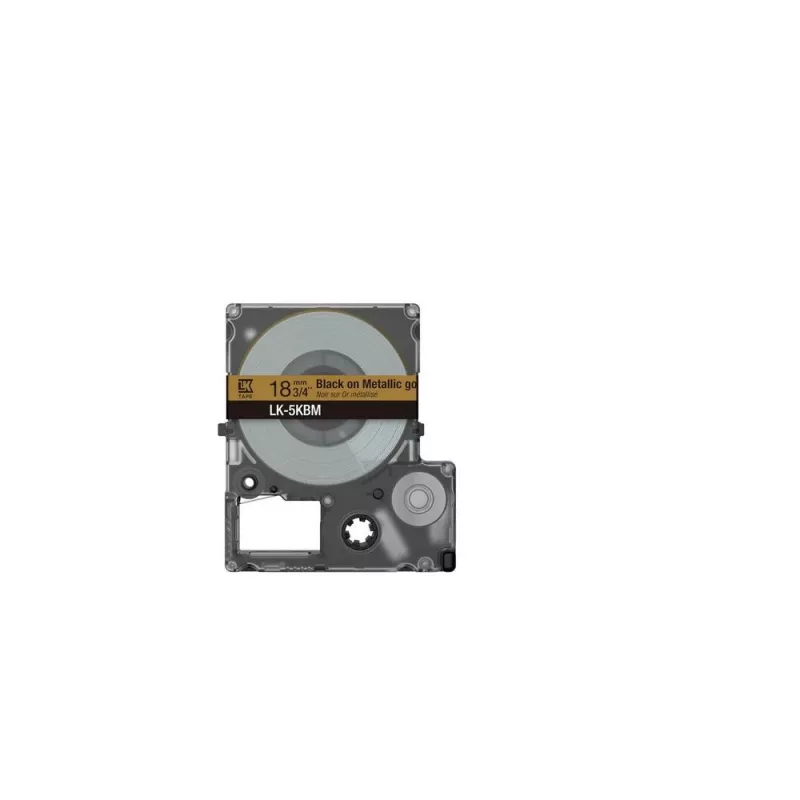 Label Tape Epson LK-5SBM Schwarz Silber Thermotransfer 1,8 cm