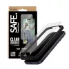 Bildschirmschutzfolie PanzerGlass SAFE. by für iPhone 17 Pro — Ultraweite PET-Folie mit schwarzem Rahmen, Trockenanbringung, kratz- und stoßfest