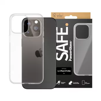 PanzerGlass SAFE. by ® TPU Hülle transparent iPhone 15 Pro Max