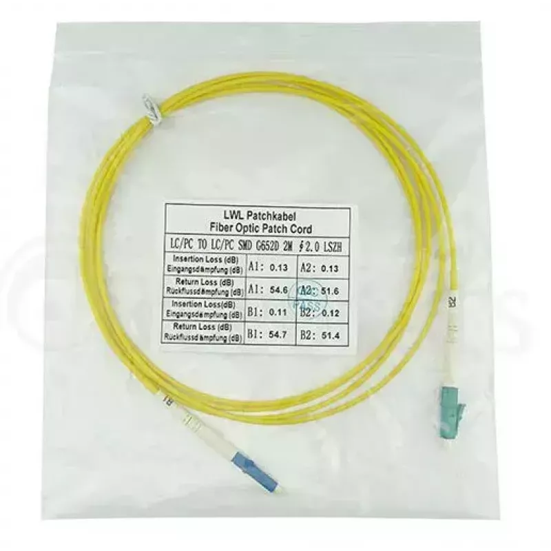 Glasfaserkabel BlueOptics SFP2121BU2MS LC G.657.A1 2 m Gelb