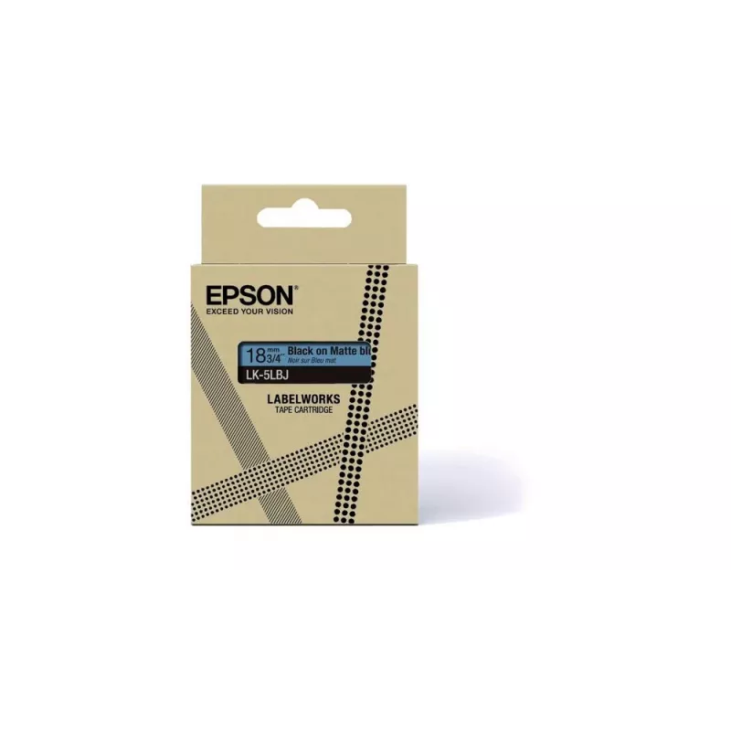 Label Tape Epson LK-5LBJ Schwarz Blau Thermotransfer 1,8 cm