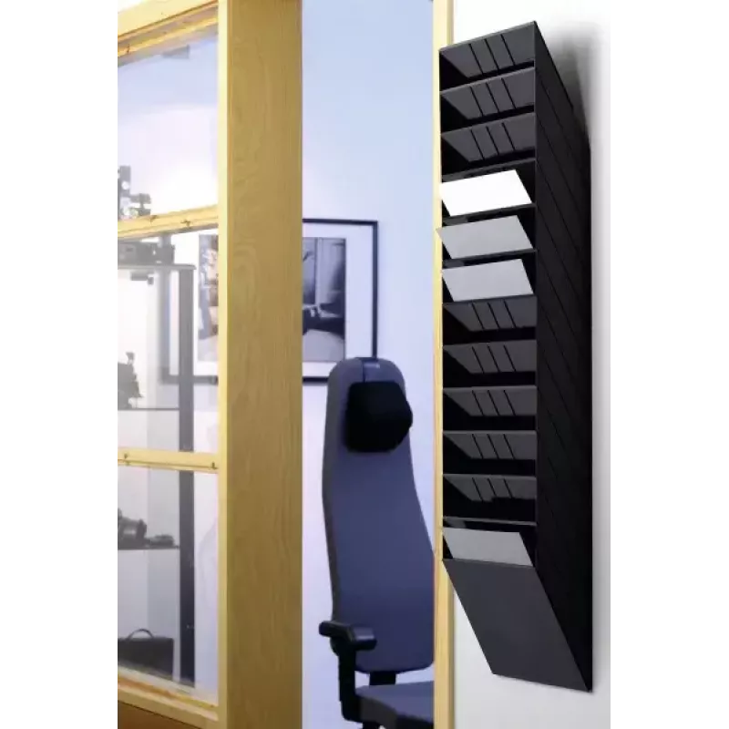 Prospektständer Durable FLEXIBOXX 12 Fächer Schwarz