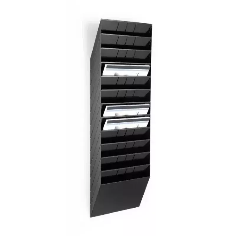 Prospektständer Durable FLEXIBOXX 12 Fächer Schwarz