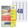 Selbstklebendes Druckeretikett AVERY L4736REV-65 Weiß 4,57x2,12 cm
