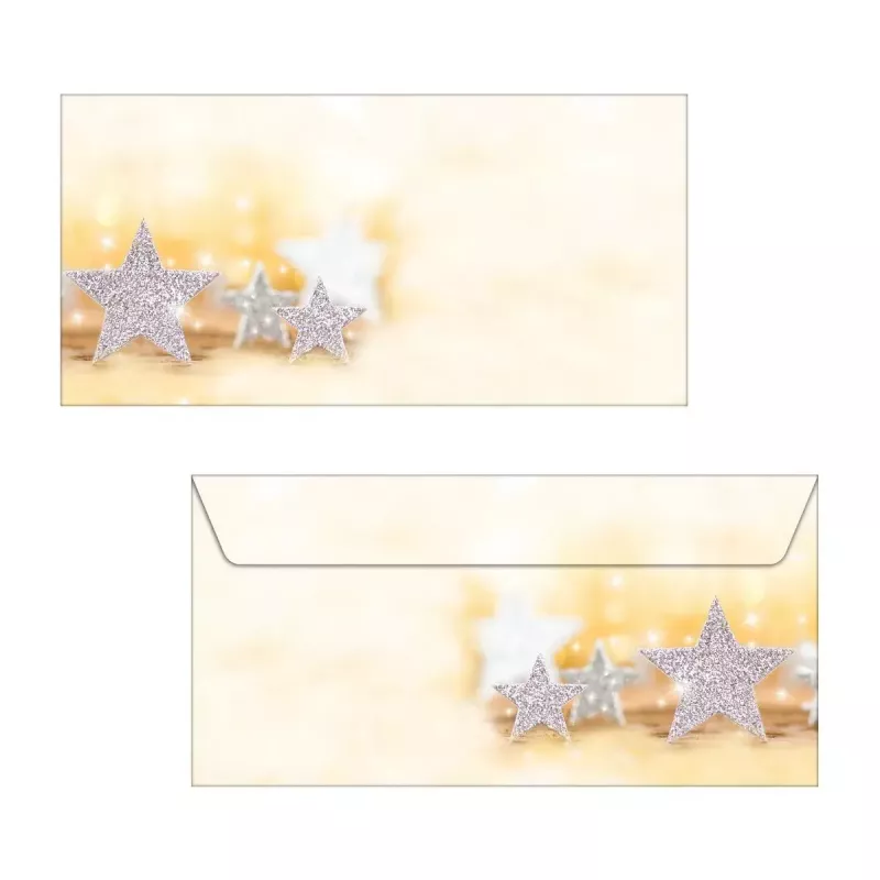 Briefumschlag DL Sigel DU035 Beige Silber 50 Stück