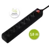 Hama 137266 Steckdosenleiste 6 AC-Ausgänge Indoor Schwarz