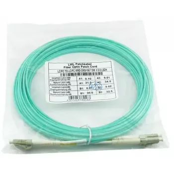 Glasfaserkabel BlueOptics AJ833A 0,5 m LC OM3 Aqua