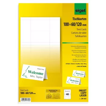 Nicht haftende Druckeretiketten Sigel DP047