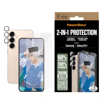 PanzerGlass 2-in-1 Schutzpaket Samsung Galaxy S25+ kratzfest stoßfest
