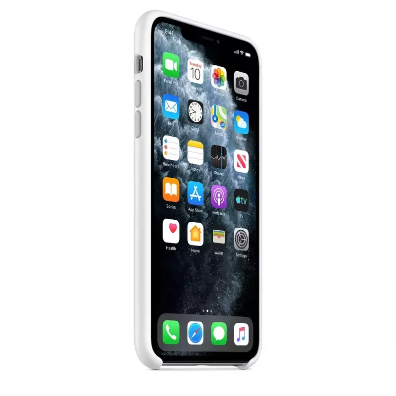 Silikonhülle für Apple iPhone 11 Pro Max — Silikon, Weiß, passend für 6,5 Zoll