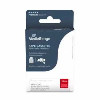 Druckerband MediaRange MRBTZ435 Weiß 1,2 cm x 8 m