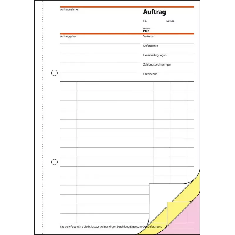 Geschäftsformular Sigel SD002