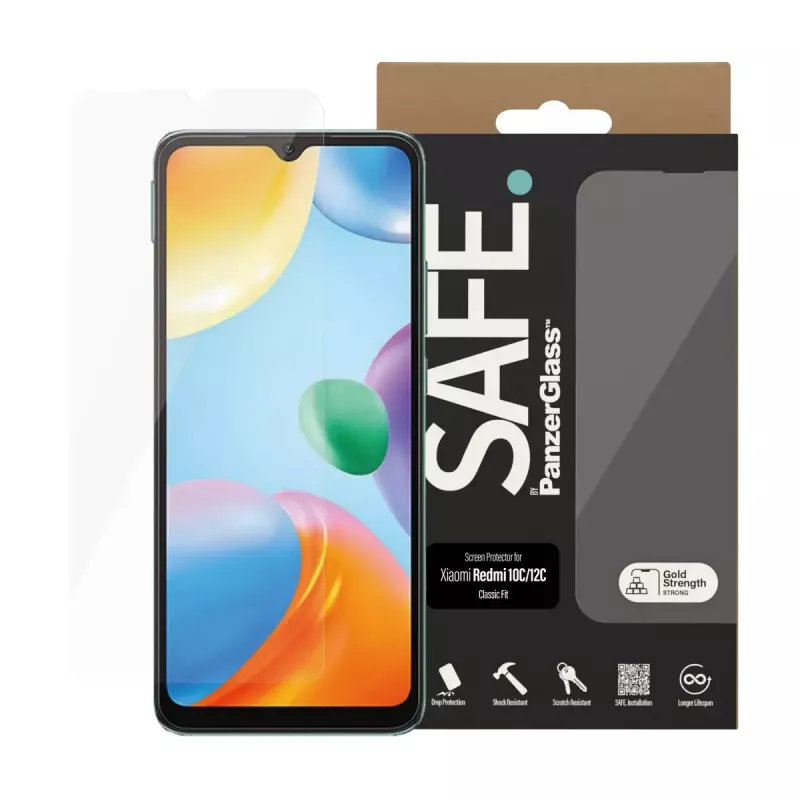 Displayschutz PanzerGlass SAFE. by ® Xiaomi Redmi 10C Kratzfest Stoßfest