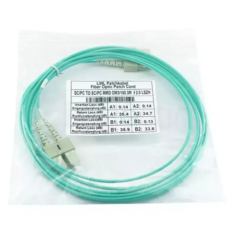 BlueOptics SFP3232EU0.5MK InfiniBand Glasfaserkabel 0,5 m 2x SC Aqua