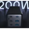 Conceptronic 6-Port 200W GaN USB PD Ladegerät mit USB-C Ladekabel, USB-C x 4, USB-A x 2, QC 3.0, PD 3.1, PPS
