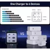 Conceptronic 6-Port 200W GaN USB PD Ladegerät mit USB-C Ladekabel, USB-C x 4, USB-A x 2, QC 3.0, PD 3.1, PPS