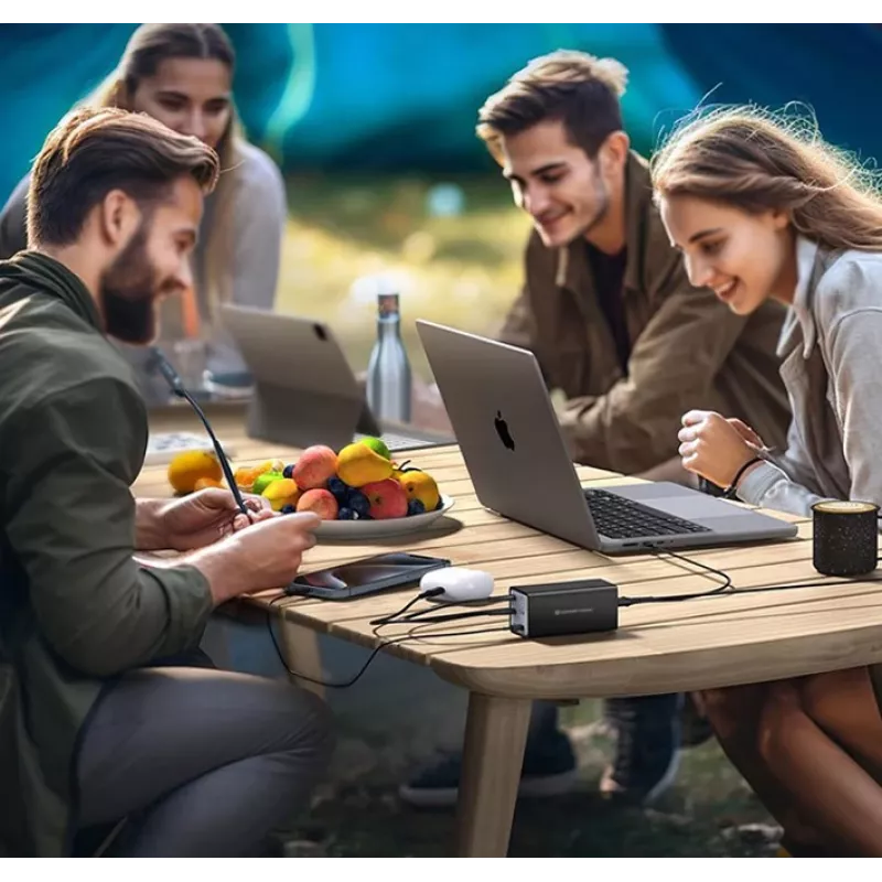 Conceptronic 6-Port 200W GaN USB PD Ladegerät mit USB-C Ladekabel, USB-C x 4, USB-A x 2, QC 3.0, PD 3.1, PPS