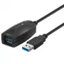 Techly SuperSpeed USB3.0 Active Extension Kabel 5m Schwarz ICUR3050