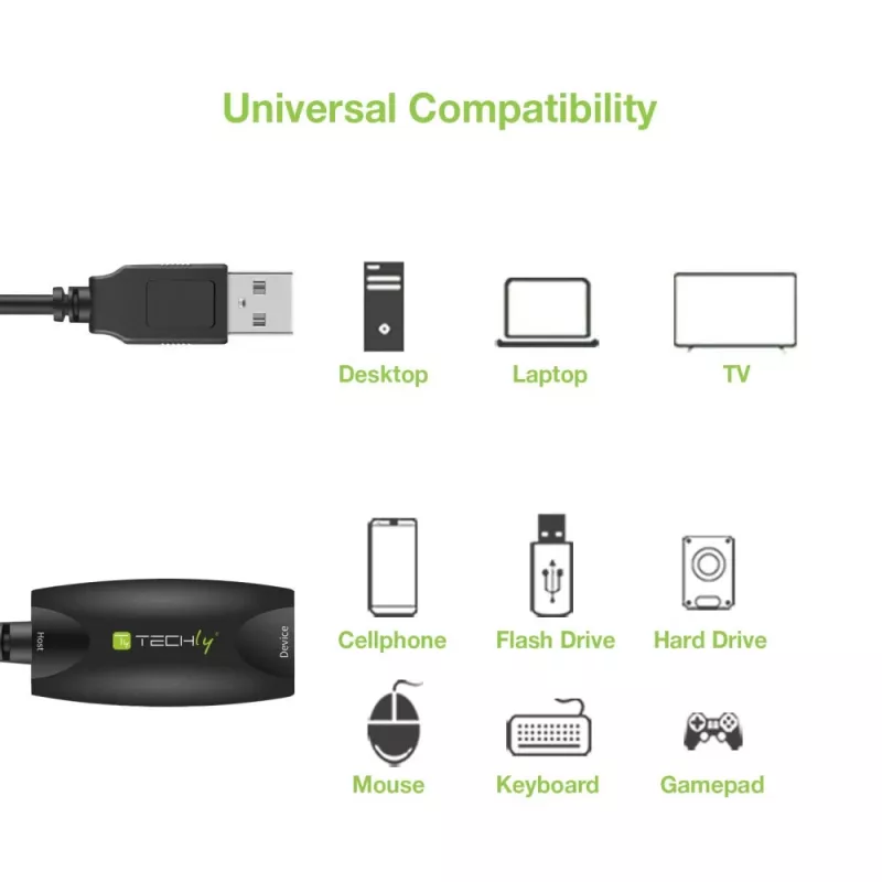 Techly SuperSpeed USB3.0 Active Extension Kabel 5m Schwarz ICUR3050
