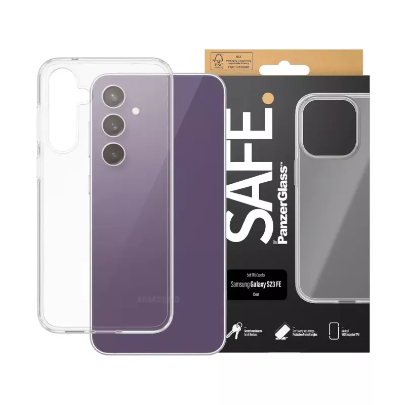 PanzerGlass SAFE. by ® TPU-Hülle Transparent für Samsung Galaxy S23 FE