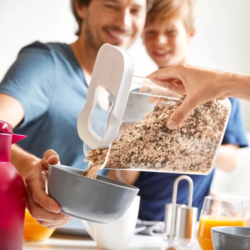 EMSA Optima Rechteckiger Behälter 0,18 L Transparent, Weiß 1 Stück