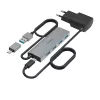 Hama 00200138 Schnittstellen-Hub USB 3.2 Gen 1 (3.1 Gen 1) Typ-A + Typ-C 5000 Mbit/s Anthrazit, Grau