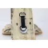 Schlüsselanhänger TROIKA TWISTER Schwarz Silber Leder Metall 16mm 9mm