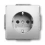 Socket outlet Busch-Jaeger 2011-0-3850 CEE 7/3 2P+E 250 V 16 A Edelstahl silber 71×41 mm