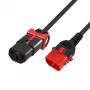 ACT Powercord C13 IEC Lock+ - C14 IEC Lock Dual Locking schwarz 3 m, PC3605