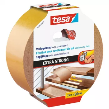 Tesa Klebeband 5686 — Polypropylen (PP) Befestigungsband, 10 m × 50 mm × 0,24 mm, weiß