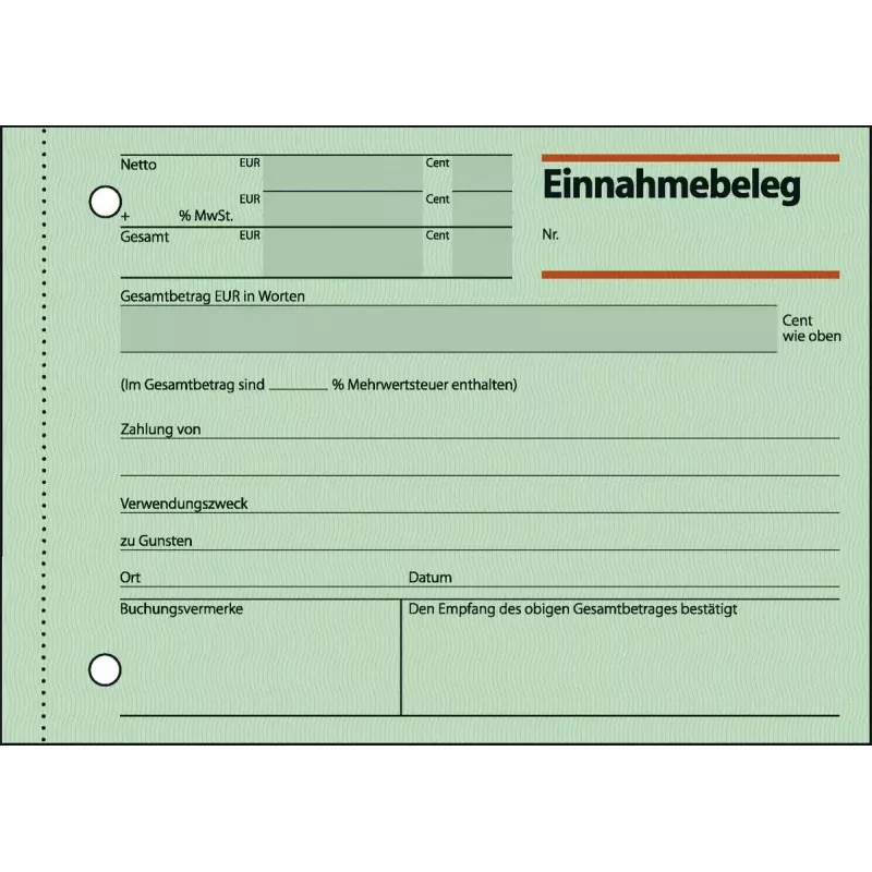 Geschäftsformular Sigel EB615 Grün A6 50 Blatt