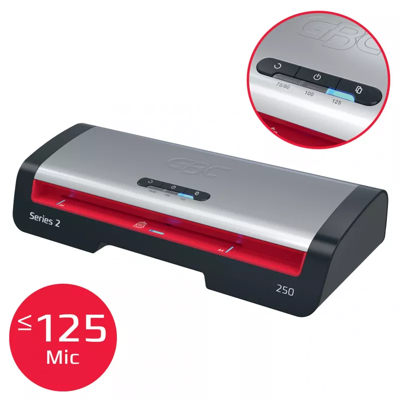 GBC 250 Office A4 Laminiergerät, 24 cm, Heißlaminiergerät, 500 mm/min, 0,5 mm, A4, 100 µm