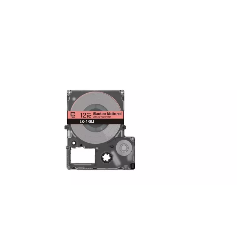 Etikettenband Epson LK-4RBJ Schwarz Rot Thermotransfer 1,2 cm