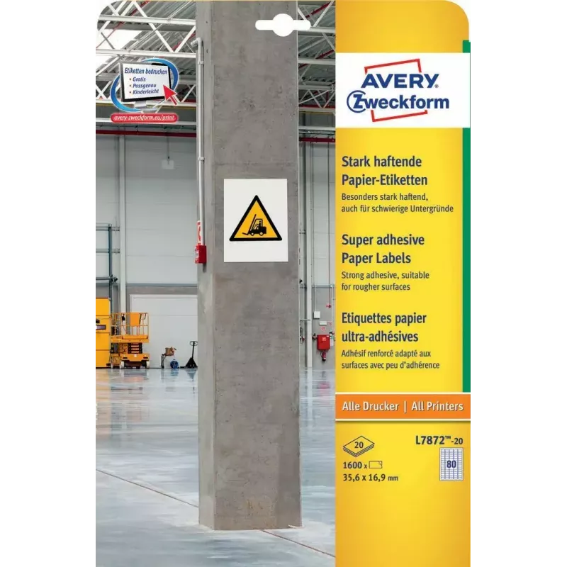 Selbstklebendes Etikett Rechteck AVERY L7872-20