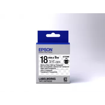 Epson Label Cartridge Transparent LK-5TBN Schwarz/Transparent 18mm (9m)