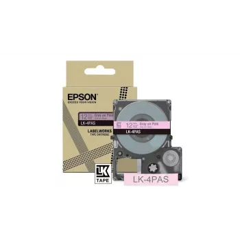 Label Tape Epson LK-4PAS Grau Pink Thermotransfer 1,2 cm