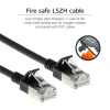 ACT Schwarz 2 Meter LSZH U/FTP CAT6A Datacenter Slimline Patchkabel snagless mit RJ45-Steckern