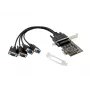 Conceptronic 4-Port DB9 RS232 Serielle PCIe-Karte, PCIe, RS-232, PCIe 2.0, RS-232, Schwarz, China