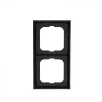 Rahmen Busch-Jaeger 1722-885K, schraubenlos, Thermoplast, schwarz, 80×151 mm, 11 mm dick