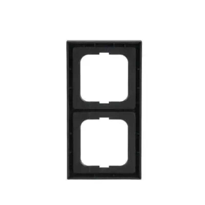 Rahmen Busch-Jaeger 1722-885K, schraubenlos, Thermoplast, schwarz, 80×151 mm, 11 mm dick