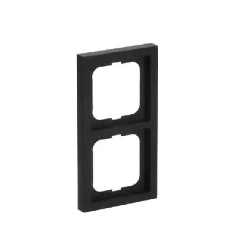 Rahmen Busch-Jaeger 1722-885K, schraubenlos, Thermoplast, schwarz, 80×151 mm, 11 mm dick