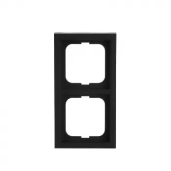 Rahmen Busch-Jaeger 1722-885K, schraubenlos, Thermoplast, schwarz, 80×151 mm, 11 mm dick