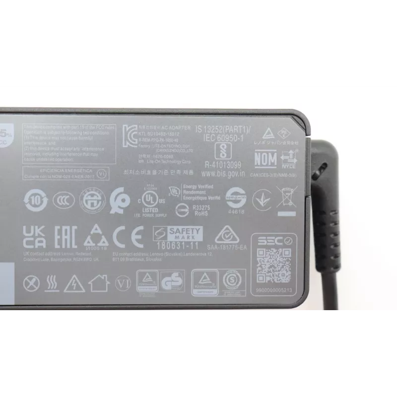 Lenovo 5A10W86252 Netzteil Innenbereich 65 W Schwarz