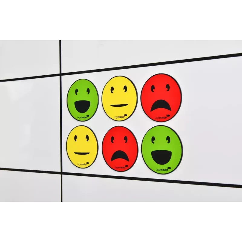 Board-Magnet Legamaster Magnetisches Symbol Emoticon sortiert 50 mm 6 Stück