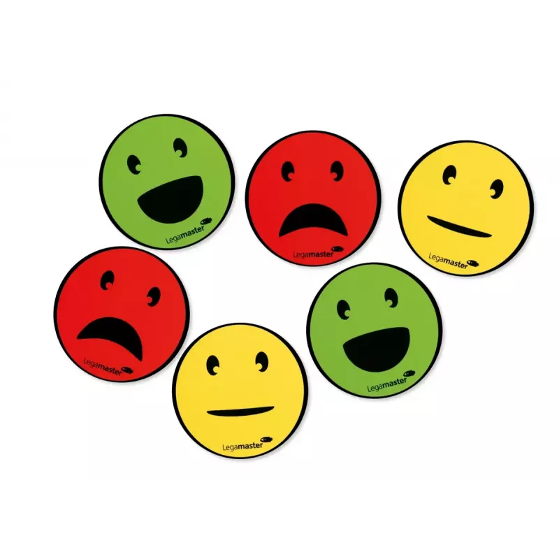 Board-Magnet Legamaster Magnetisches Symbol Emoticon sortiert 50 mm 6 Stück