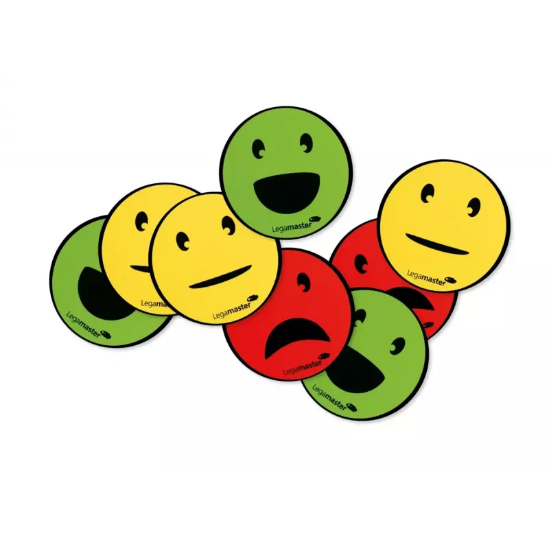 Board-Magnet Legamaster Magnetisches Symbol Emoticon sortiert 50 mm 6 Stück