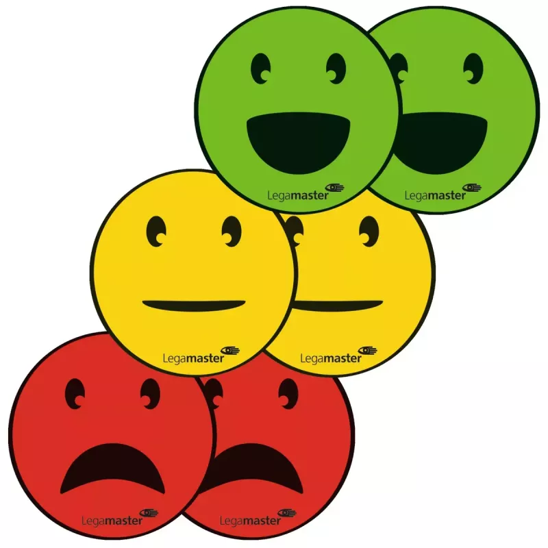 Board-Magnet Legamaster Magnetisches Symbol Emoticon sortiert 50 mm 6 Stück